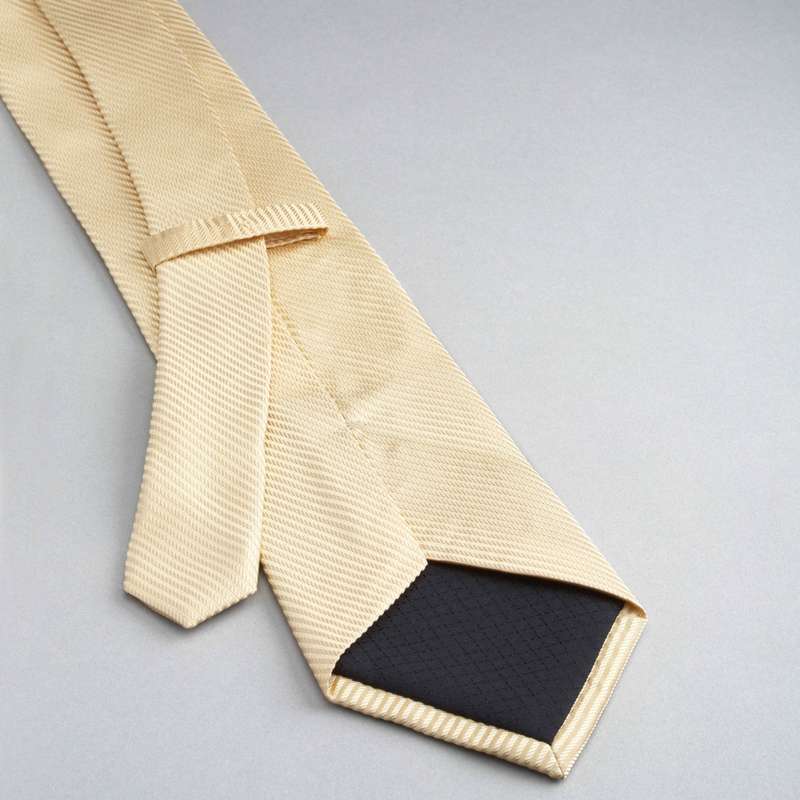 Solid Silk Tie, Yellow, large