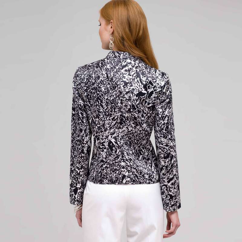 Flat Front Open Jacket, Ink Multi, large